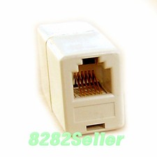 10 PCS RJ-12 6P6C Inline EXTENSION  Coupler Direct streight joiner NEW picture