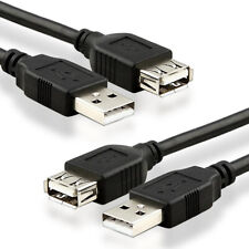 2x 3FT USB 2.0 Type A Male to Female Extension Extender Cable Cord Adapter Black picture