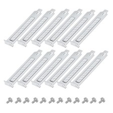12PCS Silvery PCI Slot Cover Dust Filter Ventilation Deflector with Slant Holes picture