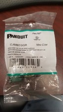 Panduit CJ688TGGR Mini-Com RJ45 Jack Module Green(pack of 10) picture