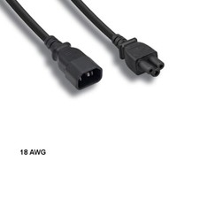 10PCS 6ft 18 AWG 3 Prong Power Cable IEC-60320 C14 to C5 10A/300V SJT Black picture