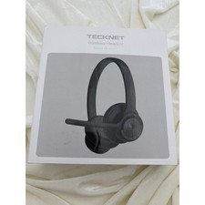 Tecknet TK-HS012 Wireless Headset with Microphone Black Office Headphones picture