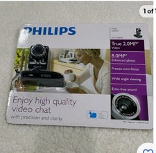  Philips SPC1330NC Black True 2.0MP Face Tracking Clip-On Webcam picture