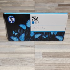 Genuine HP DesignJet 766 CYAN Ink Cartridge  P2V89A May  2024 SEALED picture