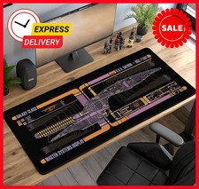 Star Trek Saturn Mouse Pad, Galaxy Class LCARS Gaming Desk Mat NH083PC picture