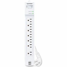 CyberPower P704URC1 Home/Office 7 Outlet Surge Protector 2000J Surge Suppression picture