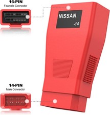 OBD2 Female to 14pin Convert Adapter, OBD1 to OBD II Connector for Nissan, Work picture