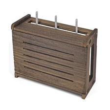 Wooden Router Shelf Wall Mount WiFi Router Storage Box Modem Ca... FAST USA SHIP picture