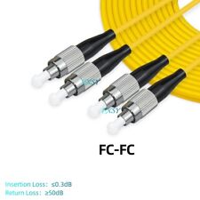 5Pcs 1m 2m 3m 5m 10m 15m FC/UPC to FC/UPC Duplex SM OS2 Fiber Optic Patch Cord picture