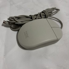 IBM PS/2 Wired Mechanical Mouse Scroll Wheel 3-Button Gray 33G5430 33G5420 picture