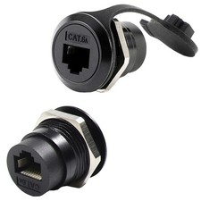2Pack RJ45 Shielded Panel Mount Coupler,CAT6A Bulkhead Adapter picture