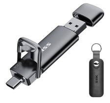SSK 512GB 2-1 USB-C USB-A OTG Flash Drive External SSD (100% CDI + 550MB/s CDM) picture