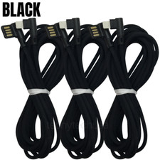 3 Pack 6Ft 90-Degree Angle USB Charging Cable For iPhone 11 XR 8 7 Charger Cord picture