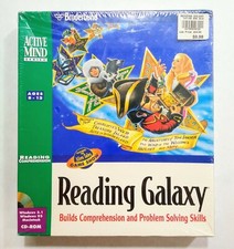 Broderbund Reading Galaxy Software Sealed Big Box Windows and Macintosh CD-ROM picture