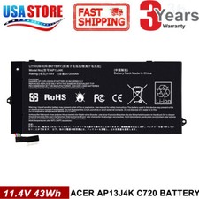 AP13J3K AP13J4K Battery for Acer Chromebook C720P-2625 C740-C3P1 11.6