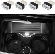 4 PCS USB LED Car Interior Atmosphere Lamp, Portable Mini LED Night Light, Plug- picture
