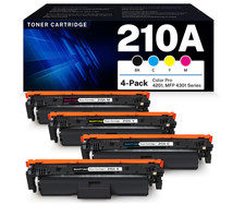 HP 210A Compatible Toner Cartridge Set W2100A W2101A W2102A W2103A 4-Pack CMYK picture