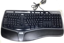 Microsoft Natural Ergonomic Keyboard 4000 v1.0 USB Wired Works Great picture