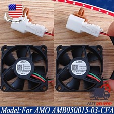 2PCS NEW For AMO AMB050015-03-CFA 5V 5015 3PIN DC 5.0V 110mA Cooling Fan US picture