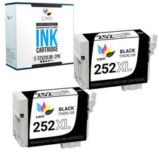 CMYi 2-Pack Replacement T252XL Black Ink Cartridge for Epson Workforce WF-7210 picture