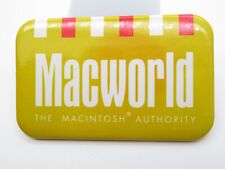 Vintage Apple Computer Related Pin Back Button, Macworld Magazine picture