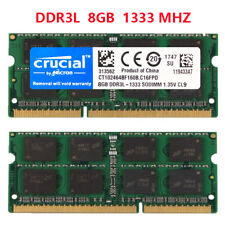 CRUCIAL DDR3L 16GB (8GB x2) 1333mhz PC3L-10600 Laptop SODIMM Memory RAM DDR3 picture
