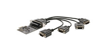 NIB STARTECH PEX4S553B 4 PORT PCI EXPRESS RS232 SERIAL CARD w/BREAKOUT CABLE picture