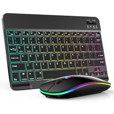 RGB Wireless Keyboard & Mouse Combo - Backlit Bluetooth Set for iPad/PC/Laptop U picture