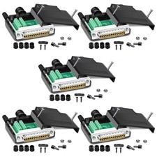 5PCS DB25 Solderless Connector, RS232 D-SUB Serial to 25-pin Port 16mm Thinne... picture