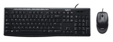 Logitech MK200 Wired Keyboard and Mouse Combo Full Size Media Keys Black picture
