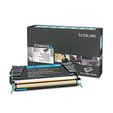 Original Lexmark C734A1CG Cyan Toner. New Sealed Box, We Ship Fast picture