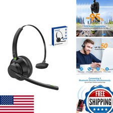 AUSDOM A2301 Trucker Bluetooth Headset Wireless 5.2 AI Noise Cancelling 50H picture