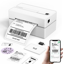 KNAON Bluetooth Thermal Shipping Label Printer, 4x6 Portable 4 inch, White picture
