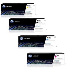 HP 414X Genuine OEM Toner 4-Pack High Yield CMYK W2020X W2021X W2022X W2023X picture