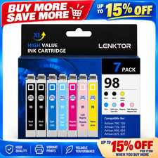 98 Ink Cartridge 7PK 6 Color Replacement for Artisan 725 730 800 835 837 810 700 picture