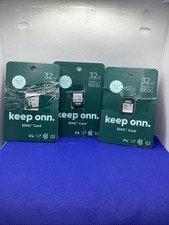 Keep Onn 32GB  10 SDHC Flash Memory Card up to 100MB/S Speed 3 PK Lot Pre-owned picture