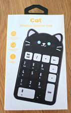 iJoy Wireless Molded Cat Number Pad Numeric Keypad – Black Cat – 18 Keys picture