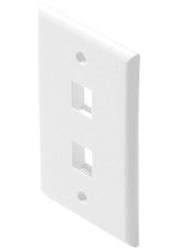 10X Pack Steren 310-202 Standard Keystone 2 Port Wall Plate White picture