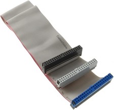 24 Inch 80-Wire IDE Ribbon Cable 40-Pin Ultra ATA 66/100/133 3 Connectors picture