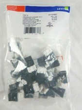 Leviton 61110-BE6 eXtreme Cat 6 Quick Port Connectors - Black, 25 Pieces picture