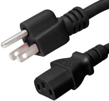 20 PACK LOT 8ft 5-15P - C13 Black Power Cord 18AWG 10A/1250W 125V 3-Prong 2.4M picture