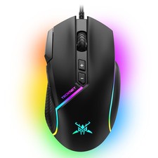 TECKNET Wired Gaming Mouse 12800 DPI 8 Buttons 13 RGB Backlit Optical Mouse picture