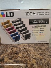 LD 12 Pack PGI225 CLI226 Black Color Ink Cartridge Set for Canon Printer picture
