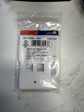 Leviton 4 port keystone wall plate. NO. 41080-4WP picture