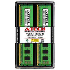 A-Tech 4GB 2 x 2GB PC3-12800 Desktop DDR3 1600 MHz DIMM 240-pin Memory RAM 4G 2G picture