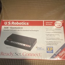 U.S. Robotics 56K V.92/V.90 Faxmodem External Serial RS-232 Black USR5686E picture