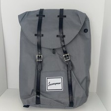 THE JOURNEYMAN BAG CO. Gray LARGE CINCH BACKPACK / LAPTOP CASE ~ NWT picture