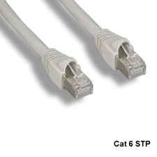 Kentek Gray 10ft Cat6 STP Cable 24AWG 550MHz RJ45 100% Pure Copper Wire Shielded picture