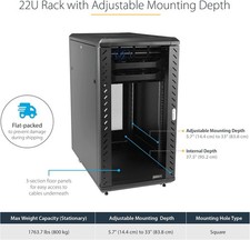 StarTech.com - 22U Server Rack Cabinet with Secure Locking Door picture
