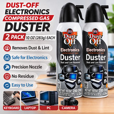 Dust-Off Compressed Air Duster 10oz 2 Pack  Keyboard PC Laptop Cleaner picture